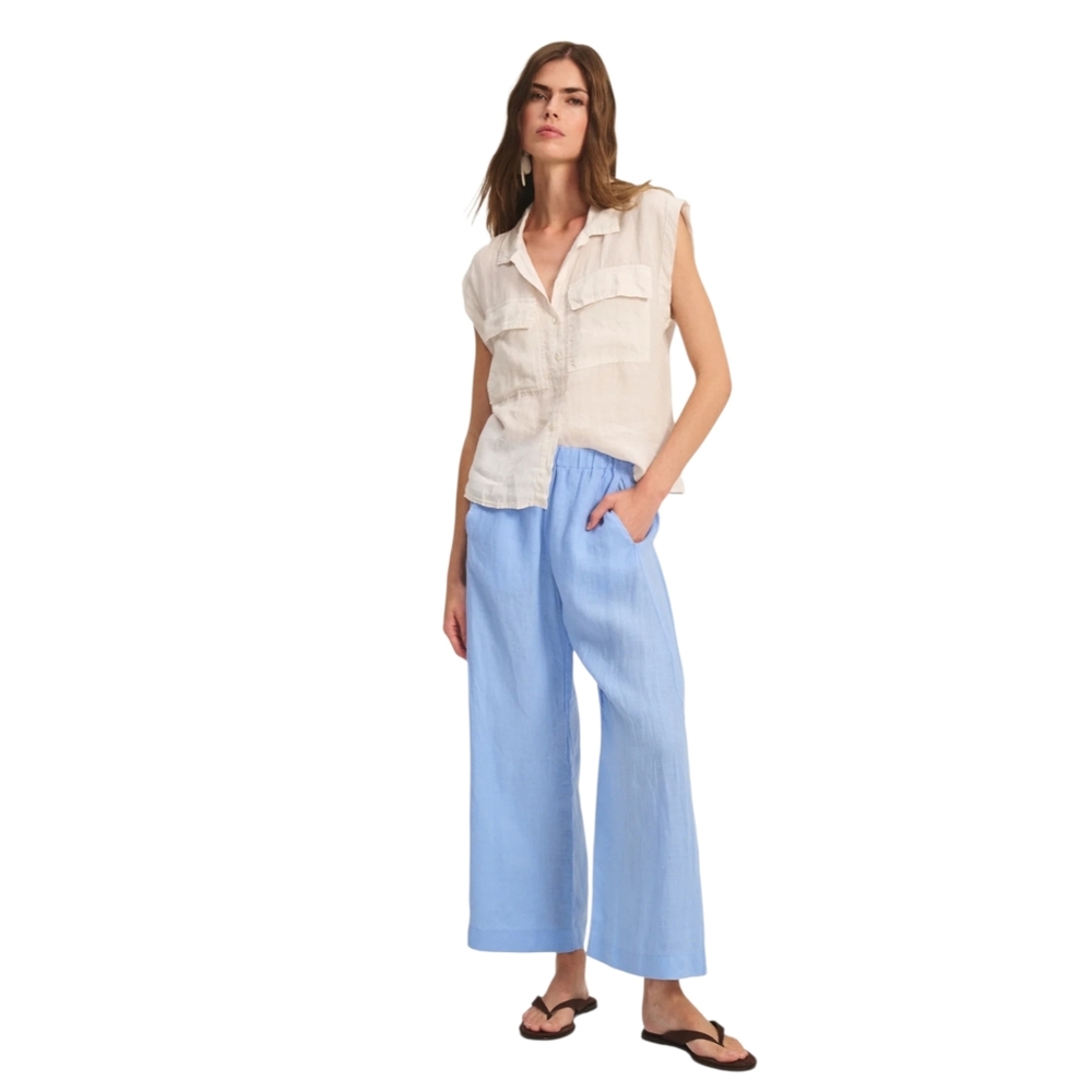 Velvet by Graham & Spencer Light Blue Wide Leg Pants